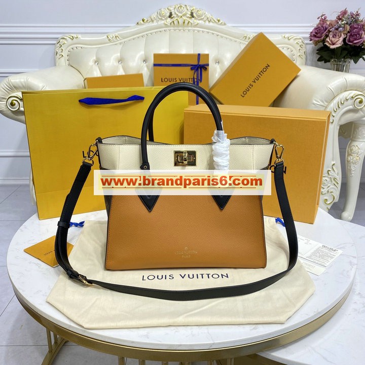 M59645-057　ルイヴィトン LOUISVUITTON 2022年最新入荷 オンマイサイド MM トップハンドルバッグ トートバッグ 2way ショルダーバッグ レディースかばん カーフレザー