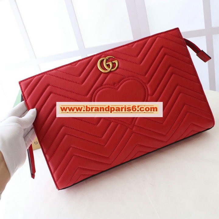 GG448450RD-057　グッチ GUCCI 2022年最新入荷 ハート GG マーモント ポーチ クラッチバッグ 手持ちかばん メンズかばん ビジネスバッグ カーフレザー