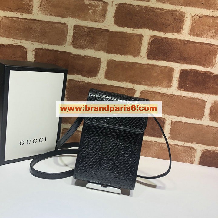 GG625571BK-057　グッチ GUCCI 2022年最新入荷 GGエンボス ミニバッグ 斜め掛け ショルダーバッグ 携帯ケース スマートフォンケース クロスボディバッグ レザー