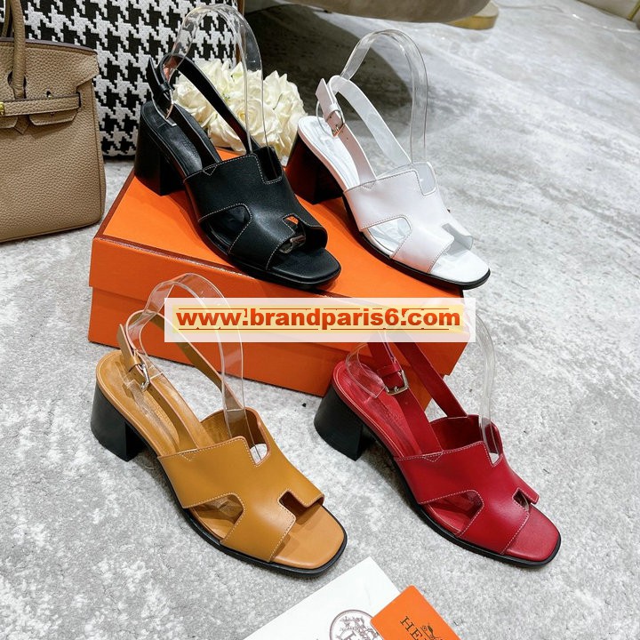HEJ22006-26　エルメス HERMES 2022年最新入荷 サンダル エルベ スリングバック スライドサンダル ローヒールサンダル レディースシューズ スクエアヒール