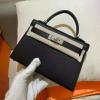 HKL19YPYBK-063　エルメス HERMES 2022年最新入荷 ミニ ケリー トートバッグ ハンドバッグ 2way 斜め掛け ショルダーバッグ レディースかばん ゴートスキン