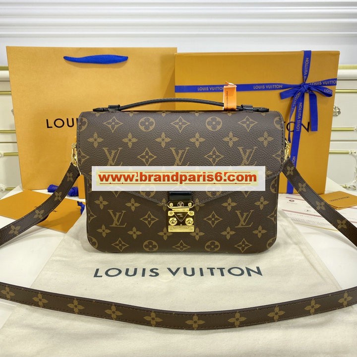 M44875K-057　ルイヴィトン LOUISVUITTON 2022年最新入荷 ポシェット メティス MM ハンドバッグ 2way 斜め掛け ショルダーバッグ クロスボディバッグ モノグラム キャンパス