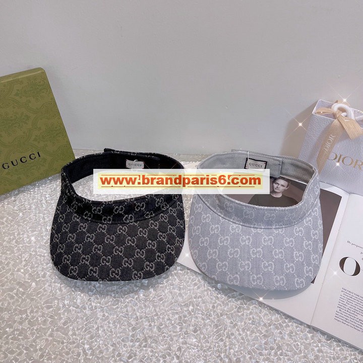 MZGG22004-AN　グッチ GUCCI 2022年最新入荷 サンバイザー ホローハット 日焼け止め 帽子 キャンパス