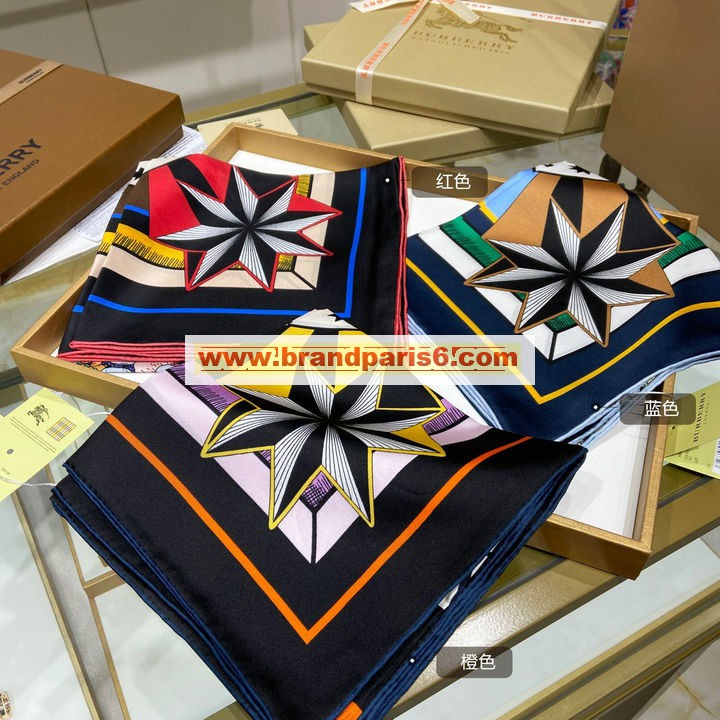 WJBR22003-AN　バーバリー BURBERRY 2022年最新入荷 マフラー スクエアスカーフ ストール ショール シルク