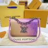 M59894-057　ルイヴィトン LOUISVUITTON 2022年最新入荷 ツイスト MM トップハンドルバッグ トートバッグ 2way 斜め掛け ショルダーバッグ クロスボディバッグ エピレザー