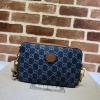 GG699133NLS-057　グッチ GUCCI 2022年最新作 インターロッキングG付き 斜め掛け ショルダーバッグ スクエアバッグ クロスボディバッグ キャンパス