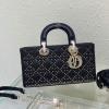 CD0540DBK-99　クリスチャンディオール CHRISTIAN DIOR 2022年最新作 レディ D-ジョイ バッグ トートバッグ 2way 斜め掛け ショルダーバッグ クロスボディ レディースかばん カナージュ ラムスキン