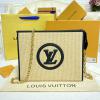 M81366-057　ルイヴィトン LOUISVUITTON 2022年最新入荷 トイレタリー チェーン ポーチ 手持ちかばん 斜め掛け ショルダーバッグ クラッチバッグ クロスボディバッグ 合成繊維のニットラフィア