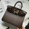 HBK25TEGQJSK-063　エルメス HERMES 2022年最新入荷 バーキンバッグ トップハンドルバッグ トートバッグ ハンドバッグ レディースかばん TOGO革 クロコ革