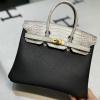 HBK25TEWPJKB-063　エルメス HERMES 2022年最新入荷 バーキンバッグ トップハンドルバッグ トートバッグ ハンドバッグ レディースかばん TOGO革 クロコ革