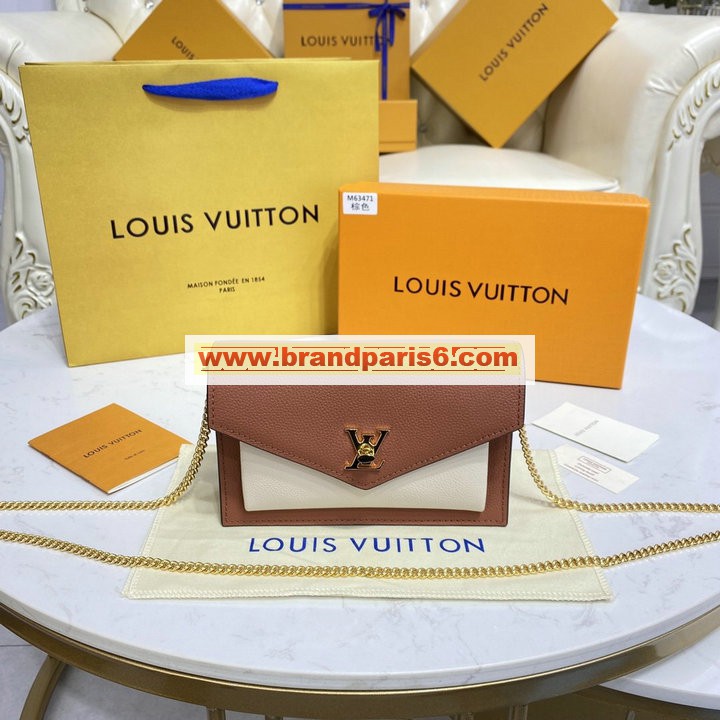 M63471PJ-057　ルイヴィトン LOUISVUITTON 2022年最新入荷 ロックミー チェーン付き 斜め掛け ショルダーバッグ クロスボディバッグ レディースかばん カーフレザー 