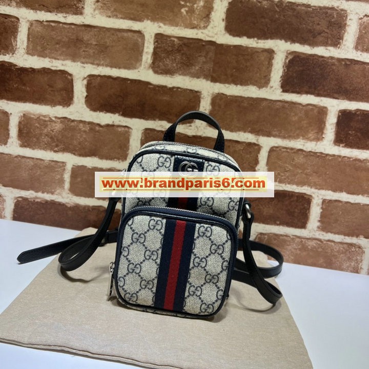 GG671682BBK-057　グッチ GUCCI 2022年最新作 オフィディア ミニバッグ 斜め掛け ショルダーバッグ クロスボディバッグ キャンパス＋レザー
