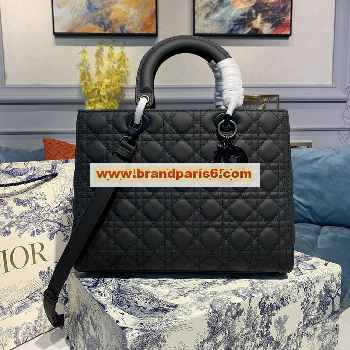 CD0567MQBK-99　クリスチャンディオール CHRISTIAN DIOR 2022年最新作 レディ ディオール ラージバッグ トートバッグ 2way 斜め掛け ショルダーバッグ クロスボディ レディースかばん カナージュ ウルトラマット カーフスキン