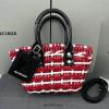 BA6780282PRB-DDB　バレンシアガ BALENCIAGA 2022年最新入荷 Bistro XXS ストラップ付きバスケットバッグ トートバッグ ハンドバッグ 2way ショルダーバッグ