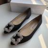 MBJ22006K-26　マノロ ブラニク MANOLO BLAHNIK 2022年最新入荷 ウィメンズ パンプス ハンギシ ビジュー フラットシューズ レディースシューズ 