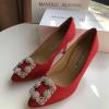 MBJ22007R-26　マノロ ブラニク MANOLO BLAHNIK 2022年最新入荷 ウィメンズ パンプス ハンギシ ビジュー ミドルヒールシューズ ピンヒール レディースシューズ 