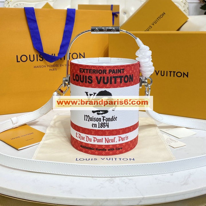 M81595-057　ルイヴィトン LOUISVUITTON 2022年最新入荷 LV ペイント カン メタルハンドルバッグ トートバッグ 2way 斜め掛け ショルダーバッグ クロスボディバッグ