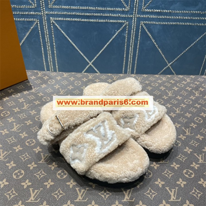 LVJ22043Q-26　ルイヴィトン LOUISVUITTON 2022年最新入荷 パセオ ライン ミュール 室内履き スライドサンダル スリッパ ふんわりとしたシアリング