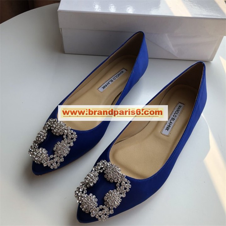 MBJ22006L-26　マノロ ブラニク MANOLO BLAHNIK 2022年最新入荷 ウィメンズ パンプス ハンギシ ビジュー フラットシューズ レディースシューズ 