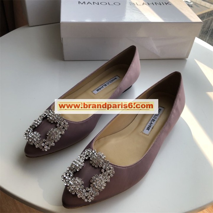 MBJ22006Z-26　マノロ ブラニク MANOLO BLAHNIK 2022年最新入荷 ウィメンズ パンプス ハンギシ ビジュー フラットシューズ レディースシューズ 