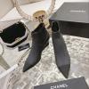 CHJ22054W-26　シャネル CHANEL 2022年秋冬最新入荷 ウィメンズ ウェッジソール アンクルブーツ ミドルヒールシューズ レディースシューズ カーフレザー