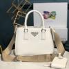 PD1BA296BS-GH　プラダ PRADA 2022年最新入荷 ガレリア サフィアーノレザー ミニバッグ ハンドバッグ トートバッグ 2way 斜め掛け ショルダーバッグ レディースかばん