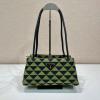 PD1BA368SKG-GH　プラダ PRADA 2022年最新入荷 ジャカードファブリック スモールバッグ 肩掛け ショルダーバッグ トートバッグ ハンドバッグ レディースかばん レザー