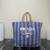 PD1BG392TLS-GH　プラダ PRADA 2022年最新入荷 ラフィア トートバッグ ハンドバッグ トップハンドルバッグ レディースかばん