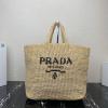 PD1BG392WMB-GH　プラダ PRADA 2022年最新入荷 ラフィア トートバッグ ハンドバッグ トップハンドルバッグ レディースかばん