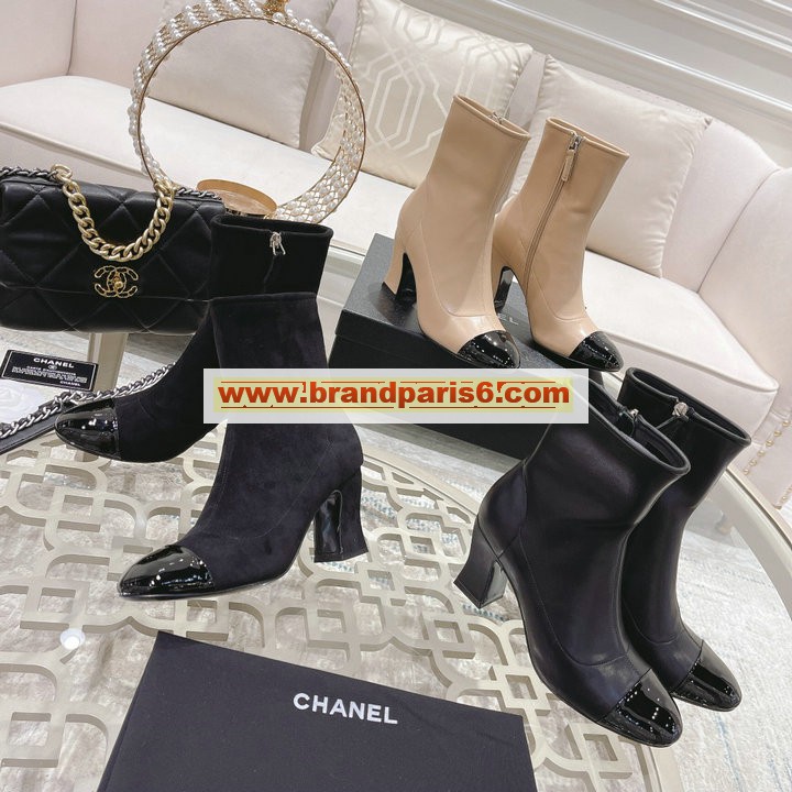 CHJ22050-26　シャネル CHANEL 2022年秋冬最新入荷 ショートブーツ ローヒールシューズ スクエアヒール レディースシューズ カジュアルシューズ カーフレザー