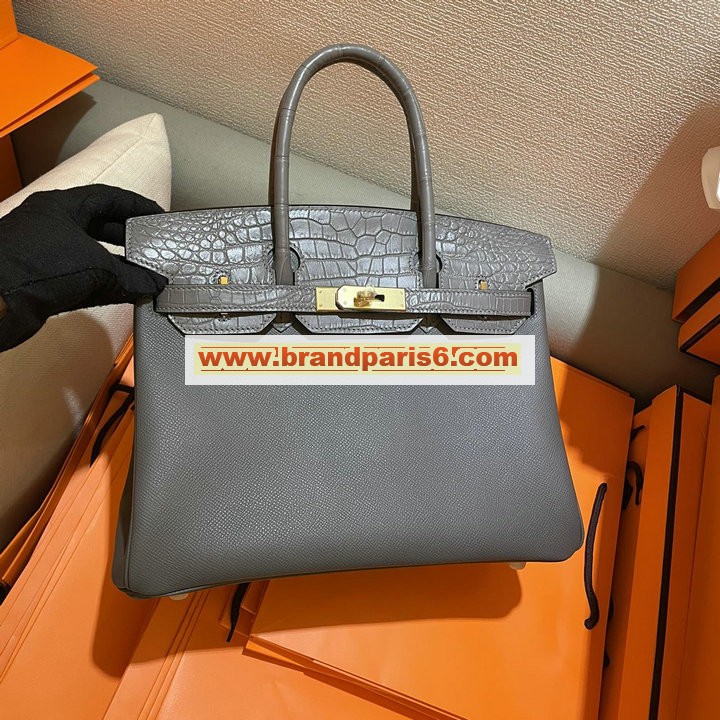 HBK30SEQJLH-063　エルメス HERMES 2022年最新入荷 バーキンバッグ トップハンドルバッグ トートバッグ ハンドバッグ レディースかばん エプソン クロコ革