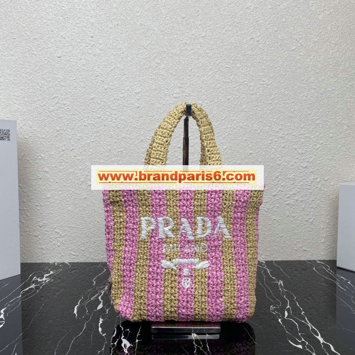 PD1BG422TFH-GH　プラダ PRADA 2022年最新入荷 ラフィア トートバッグ ハンドバッグ トップハンドルバッグ レディースかばん