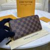 N60046-057　ルイヴィトン LOUISVUITTON 2022年最新入荷 ッピー ウォレット ラウンドファスナー長財布 ロングウォレット ダミエエベヌキャンパス