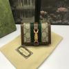 GG645536BKF-057　グッチ GUCCI 2022年最新入荷 ジャッキー 1961 カードケース ウォレット 二つ折り短財布 名刺れ キャンパス レザー