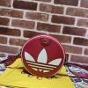 GG702626RD-057　グッチ GUCCI 2022年最新入荷 adidas x Gucci ラウンドバッグ 斜め掛け ショルダーバッグ クロスボディバッグ レザー