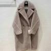 YFMAX22001S-HXG　マックスマーラ MaxMara 2022年秋冬最新入荷 ロング丈 Teddy Bear Icon Coat テディ ベーア コート ロングスリーブ トップスコート 暖かい 防寒 アウターウェア 