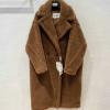 YFMAX22001J-HXG　マックスマーラ MaxMara 2022年秋冬最新入荷 ロング丈 Teddy Bear Icon Coat テディ ベーア コート ロングスリーブ トップスコート 暖かい 防寒 アウターウェア 