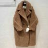 YFMAX22001K-HXG　マックスマーラ MaxMara 2022年秋冬最新入荷 ロング丈 Teddy Bear Icon Coat テディ ベーア コート ロングスリーブ トップスコート 暖かい 防寒 アウターウェア 