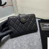 CH50073QJBK-CC　シャネル CHANEL 2022年最新入荷 二つ折り長財布 ミディアムウォレット カード入れ 札入れ 小銭入れ キャビアスキン