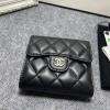 CH50086YYBK-CC　シャネル CHANEL 2022年最新入荷 三つ折り短財布 ショートウォレット カード入れ 札入れ 小銭入れ ラムスキン