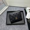 CH50086QJBK-CC　シャネル CHANEL 2022年最新入荷 三つ折り短財布 ショートウォレット カード入れ 札入れ 小銭入れ キャビアスキン