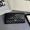 CH80758VJBK-CC　シャネル CHANEL 2022年最新入荷 二つ折り長財布 ロングウォレット カードケース 小銭入れ ラムスキン