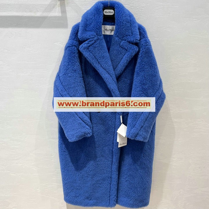 YFMAX22001L-HXG　マックスマーラ MaxMara 2022年秋冬最新入荷 ロング丈 Teddy Bear Icon Coat テディ ベーア コート ロングスリーブ トップスコート 暖かい 防寒 アウターウェア 