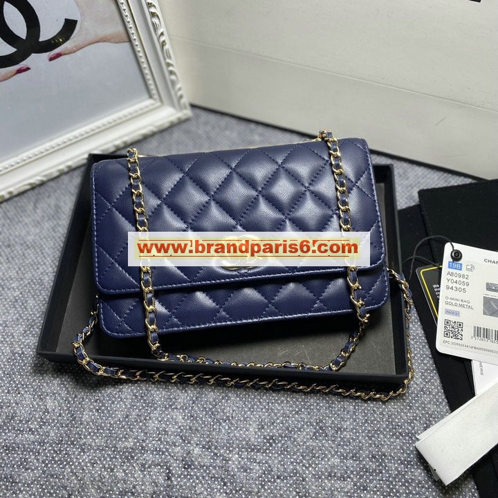 CH80972GYJSL-CC　シャネル CHANEL 2022年最新入荷 クラシック チェーンウォレット 斜め掛け ショルダーバッグ クロスボディバッグ レディースかばん ラムスキン