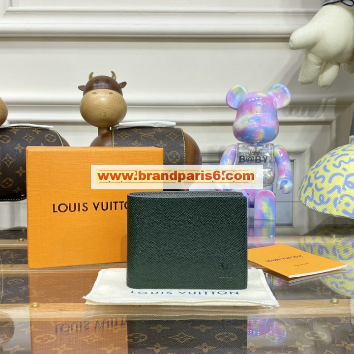M81628G-057　ルイヴィトン LOUISVUITTON 2022年最新入荷 ポルトフォイユ スレンダー 二つ折り短財布 ショートウォレット 札入れ カードポケット タイガ レザー