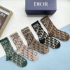 WZCD22002-AN　クリスチャンディオール CHRISTIAN DIOR 2022年最新入荷 Sporty Tennis Socks スポーティー テニス ソックス ハイソックス 1箱5足セット ディオール オブリーク テクニカルコットン