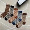 WZGG22002-AN　グッチ GUCCI 2022年最新入荷 Sporty Tennis Socks スポーティー テニス ソックス ハイソックス 1箱5足セット コットン