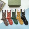 WZGG22005-AN　グッチ GUCCI 2022年最新入荷 Sporty Tennis Socks スポーティー テニス ソックス ハイソックス 1箱5足セット コットン