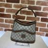 GG696011BKF-057　グッチ GUCCI 2022年最新入荷 インターロッキングG ラージ ショルダーバッグ ホーボーバッグ トートバッグ ハンドバッグ 2way チェーン クロスボディバッグ