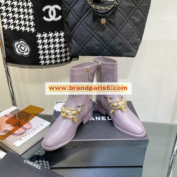 CHJ22080D-26　シャネル CHANEL 2022年秋冬最新入荷 ウィメンズ ショートブーツ ローヒールシューズ ジップクロージャー レディースシューズ カジュアルシューズ 靴